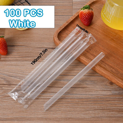 30/3000Pcs Black Colorful Drinking Straws Kunststof rietjes Milk Tea Bar Party Wedding Kitchen pajitas Beverage Straw Wholesale