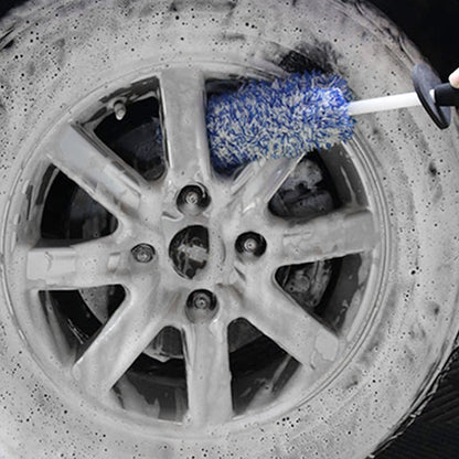 Car Wash Super Brush Microfiber Premium Wheels Brush Non-Slip Handle Easy To Cleaning Rims Spokes Wheel Barrel Car Accessories