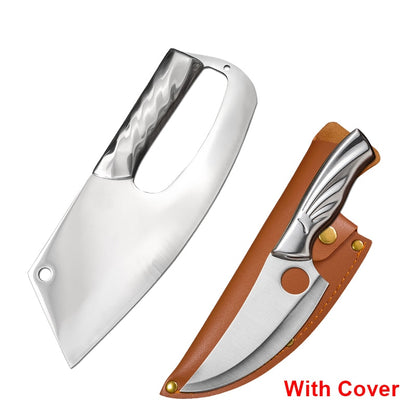 Stainless Steel Cleaver Chopping Kitchen Knife Chef Butcher Knives Meat Fruit Boning Fishing Hunting Camping Cooking Tools