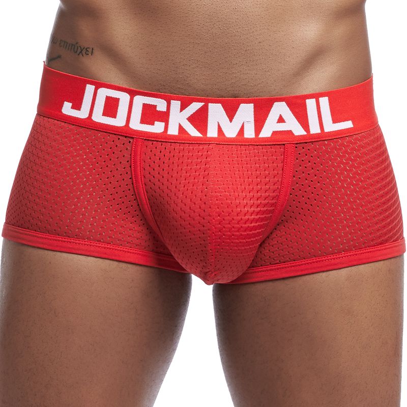 JOCKMAIL Sexy Men&#39;s Cotton Panties Boxer Male Underwear Solid Men&#39;s Shorts Breathable Underwear Striped Boxer shorts  men boxer