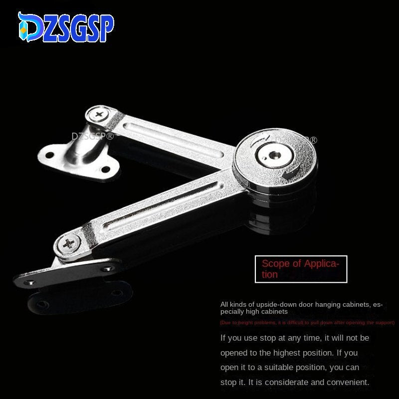 DZSGSP 1Pcs Rod Adjustable Hinge Furniture Wardrobe Lift Up Flap Stay Hardw Hydraulic Ranly Stop Hinges Kitchen Cabinet Support