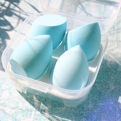 4pcs Makeup Sponge Powder Puff Dry and Wet Combined Beauty Cosmetic Ball Foundation Powder Puff Bevel Cut Make Up Sponge Tools