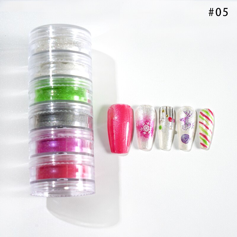 1pc 19Colors Nail Glitter Mirror Powder Chrome Dust Pigment 0.5g Paint Dip Metallic Shiny With Magic Effect Dust