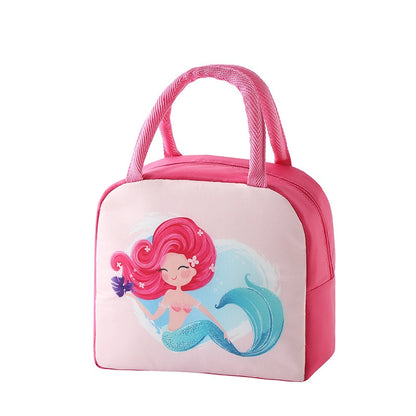 Cute Lunch Bag Cartoon Bento Box Bag Small Thermal Insulated Pouch For Kids Child School Snacks Lunch Box Container Tote Handbag