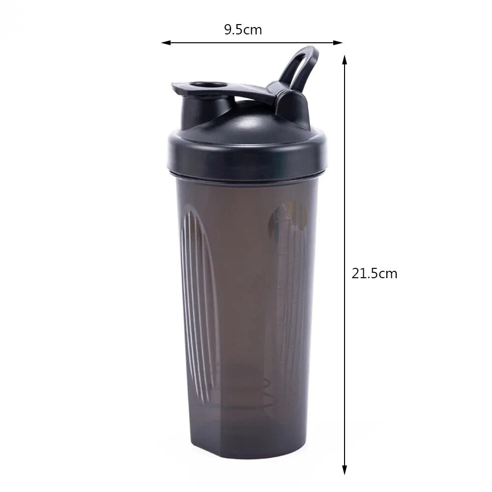 600ml Protein Powder Shaker Bottle with Scale Portable Water Bottle Protein Powder Shake Cup for Gym Ffitness Shaker Slushy Cup