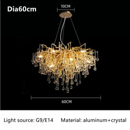 American Luxury Crystal Ceiling Chandelier Modern Lustre Living Dining Bedroom Hanging Lamp Hotel Hall Home Decor Pendant Lights