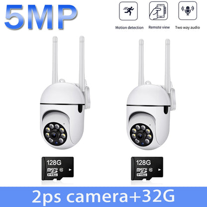 5G WiFi Surveillance Cameras 5MP IP Camera  HD 1080P IR Full Color Night Vision Security Protection Motion CCTV Outdoor Camera