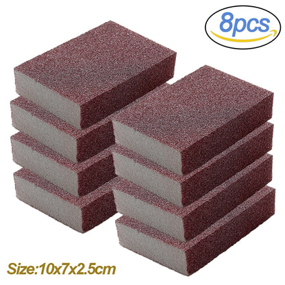 1/2/4/5/6/8Pcs Magic Sponge Eraser Carborundum Removing Rust Cleaning Brush Descaling Clean Rub for Cooktop Pot Kitchen Sponge