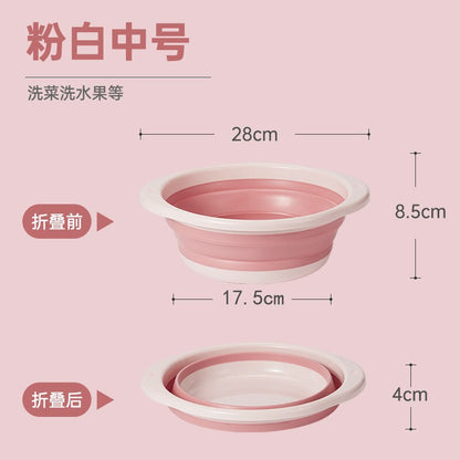 Plastic Travel Folding Wash Basin Portable Foldable Laundry Basin Safe Durable Foldable Wash Basin Bathroom Household Supplies