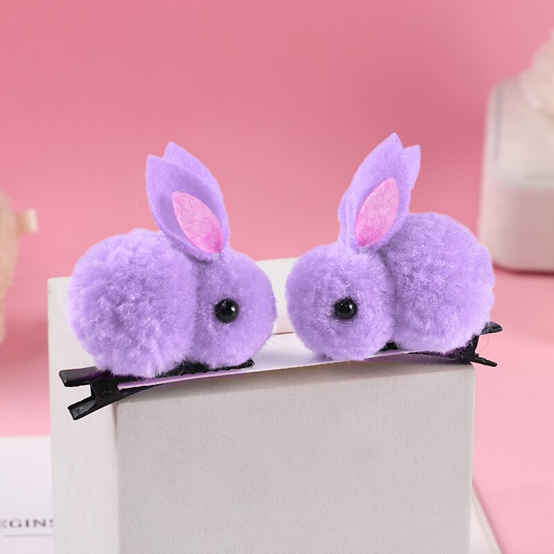 New Plush Cat Ears Hairpins Girls Cute Hair Clips Hair Accessories Women Sweet Barrettes Kids Fashion Ornaments Gift