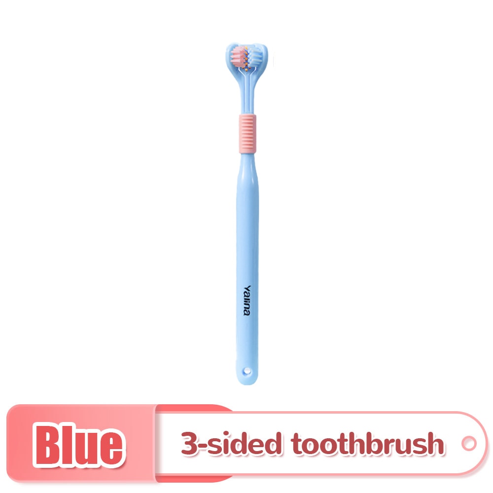 3D Stereo Three-Sided Toothbrush PBT Ultra Fine Soft Hair Adult Toothbrushes Tongue Scraper Deep Cleaning Oral Care Teeth Brush