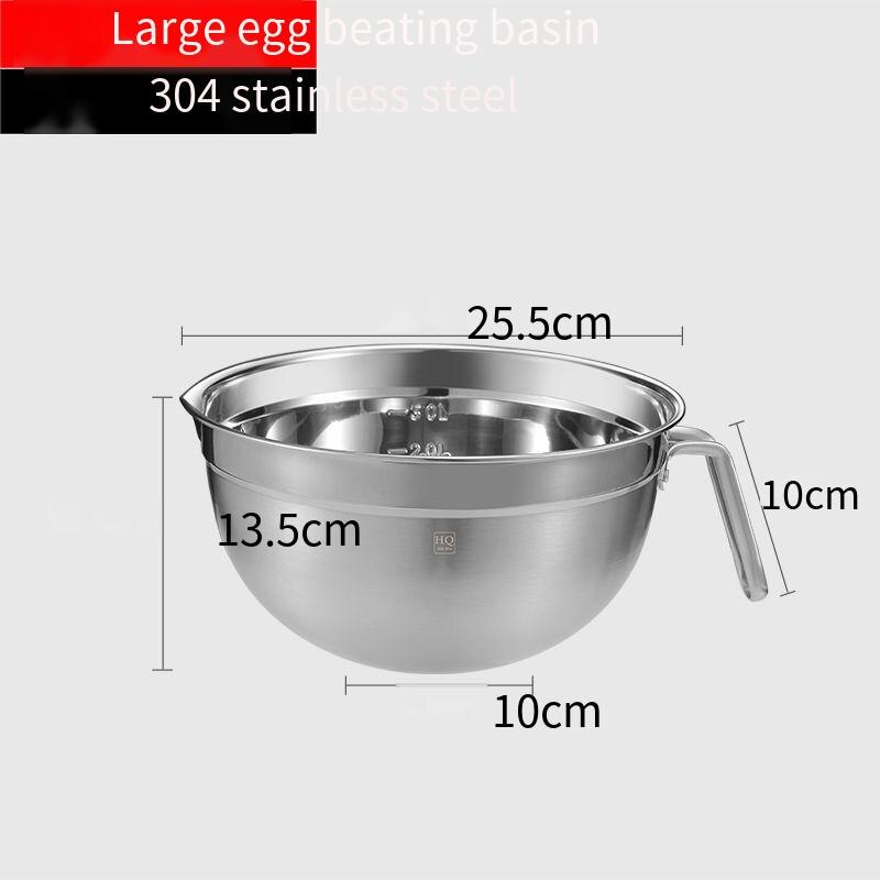 WePick Baking Stainless Steel Fruit Salad Bowls with Handle Metal Flour Egg Mixing Basin Kitchen Tableware Bowl Food Container