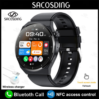 2023 NFC Smart Watch Men GT3 Pro AMOLED 390*390 HD Screen Heart Rate Bluetooth Call IP68 Waterproof SmartWatch For Huawei Xiaomi