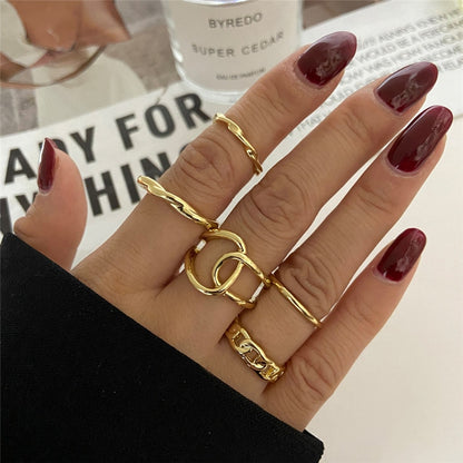 Hip Hop Cross Ring On Finger Chains Adjustable Jewelry Rings for Men Women Gothic anillos Aesthetic Rings 2023 Trend Accessories