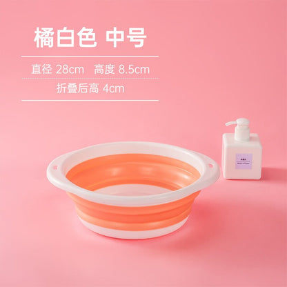 Plastic Travel Folding Wash Basin Portable Foldable Laundry Basin Safe Durable Foldable Wash Basin Bathroom Household Supplies