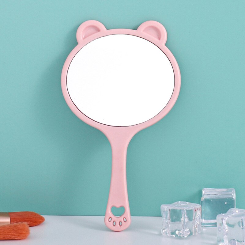 Handheld Makeup Mirror Lip Shaped Makeup Mirror With Handle Hand Mirror SPA Salon Compact Mirrors Cosmetic Mirror For Women