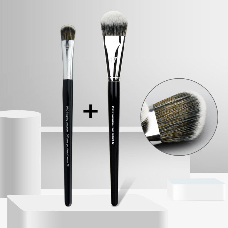 LOYBJ Professional Foundation Brush 47 Broom Head Liquid Foundation Shadow Repairing Brushes Women Face Base Makeup Beauty Tools