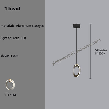 Pendant Staircase LED Attic Villa Living Room Ceiling Pendant Lights 2023 Designer Lamp Nordic Long Annular Staircase Chandelier