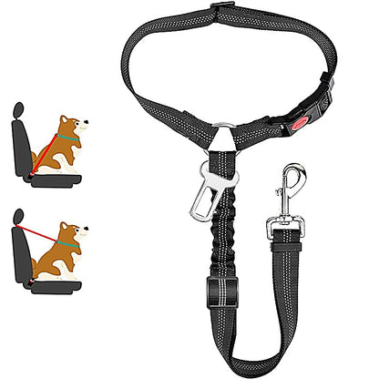 New Solid Two-in-one Dog Harness Leash Pet Car Seat Belt BackSeat Safety Belt Adjustable for Kitten Dogs Collar Pet Accessories