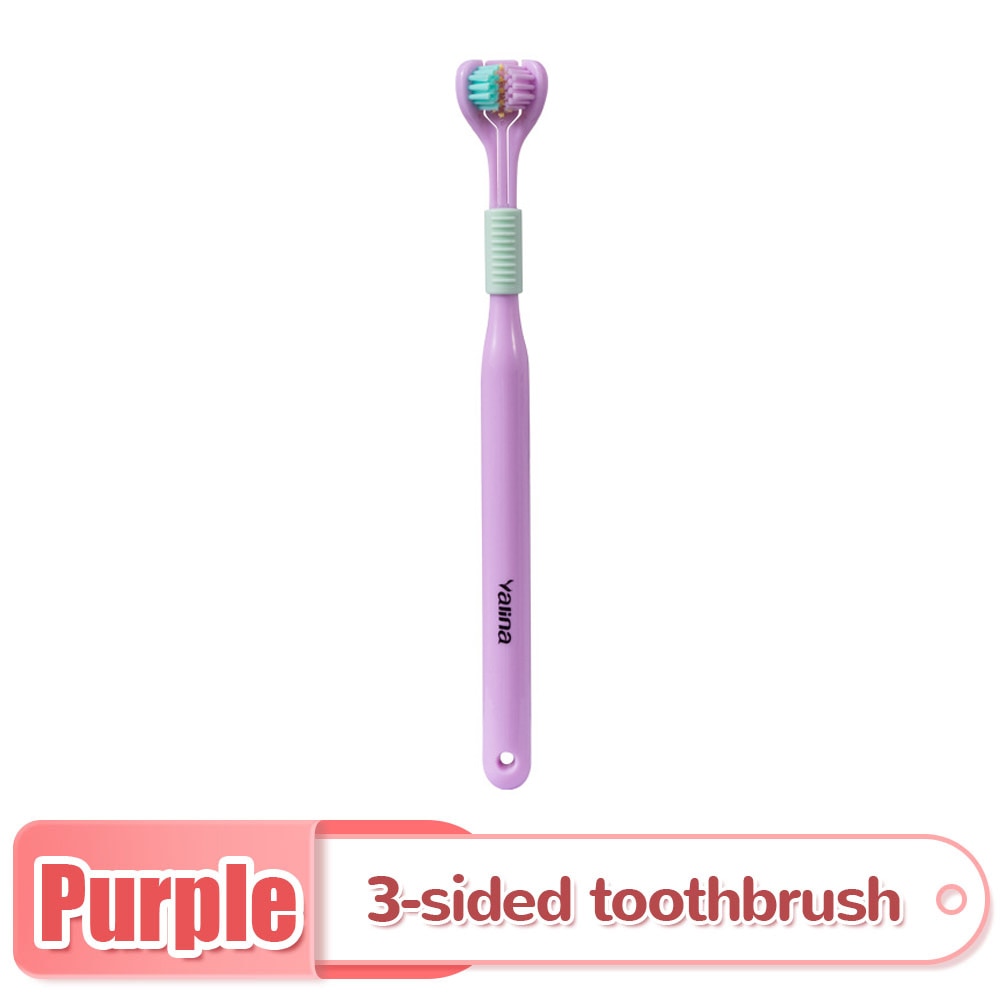 3D Stereo Three-Sided Toothbrush PBT Ultra Fine Soft Hair Adult Toothbrushes Tongue Scraper Deep Cleaning Oral Care Teeth Brush