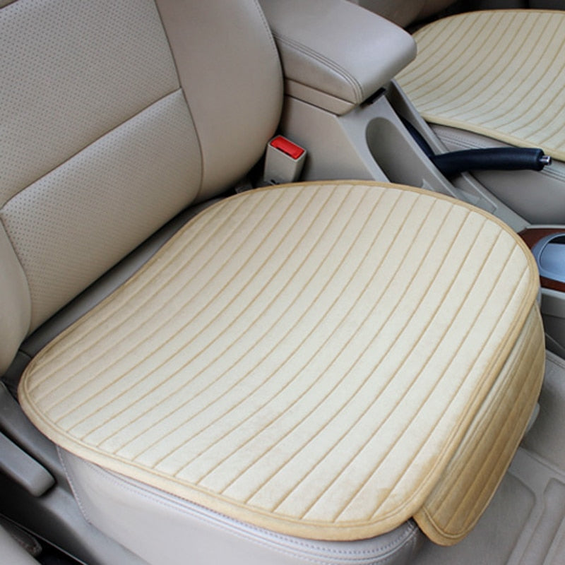 Car Seat Cover Car Accessory Front Rear Flocking Cloth Winter Warm Cushion Breathable Protector Mat Pad Universal Auto Interior