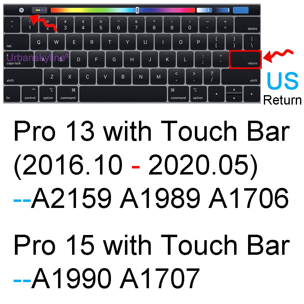 Keyboard Cover for Macbook Air 13 M2 Pro 13 M1 14 Max 15 16 Bar ID 17 Retina 11 Silicone Protector Skin Case A2337 A2779 A2681