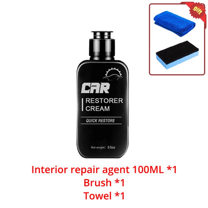 Car Restorer Cream Quick Restorer Paste 100ml Auto Plastic Leather Refurbishment Agent Washable Refresh Aging Surfaces Car Care