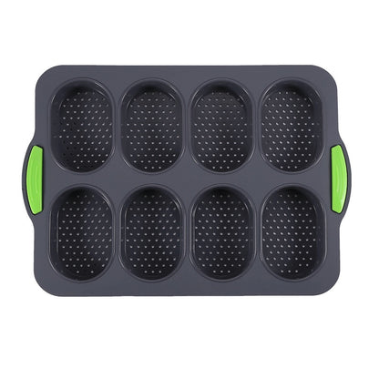 Mini baguette baking tray Bread baking mould Silicone non-stick bread baking tray Mould for baking French bread stick rolls 1PC