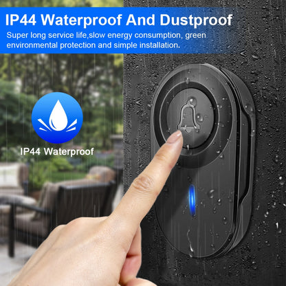 Elecpow Wireless Doorbell Outdoor Waterproof Smart Home Door Bell Elderly Emergency Call Reminder LED Flash Home Security Alarm