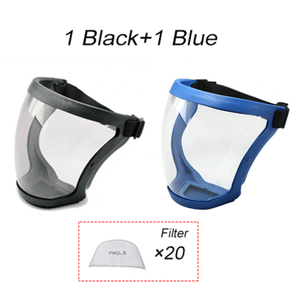 Transparent Security Protection Shield Full Face Shield for Kitchen Tools Oil-splash Proof Moto Cycling Windproof Glasses Mask
