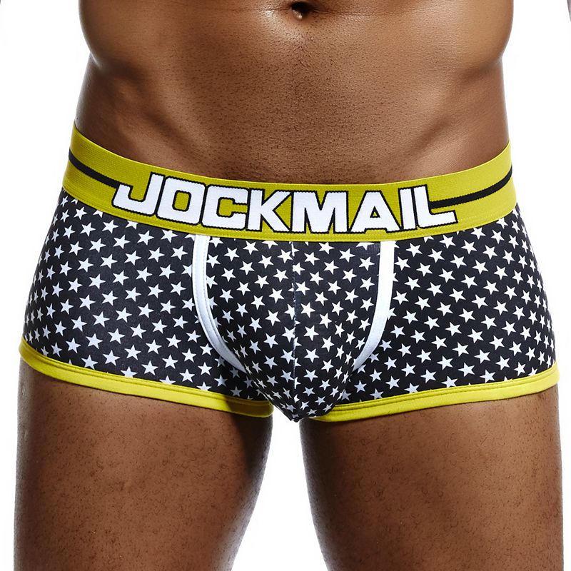 JOCKMAIL Sexy Men&#39;s Cotton Panties Boxer Male Underwear Solid Men&#39;s Shorts Breathable Underwear Striped Boxer shorts  men boxer