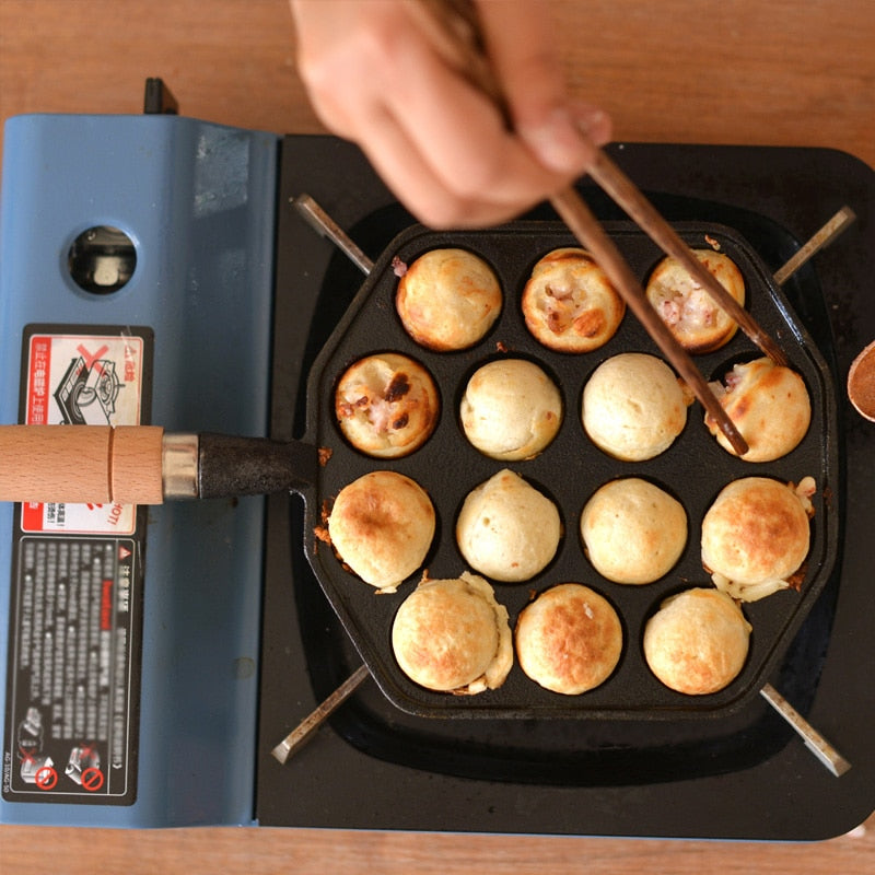 12/14 Cavities Takoyaki Pan Takoyaki Maker Octopus Small Balls Baking Pan Home Cooking Tools Kitchenware Supplies