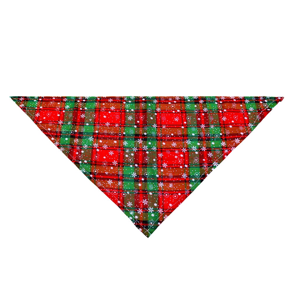 Dog Bandanas Large Pet Scarf Christmas Snow Print Dog Cotton Plaid WashableBow ties Collar Cat Dog Scarf Large Dog Accessories