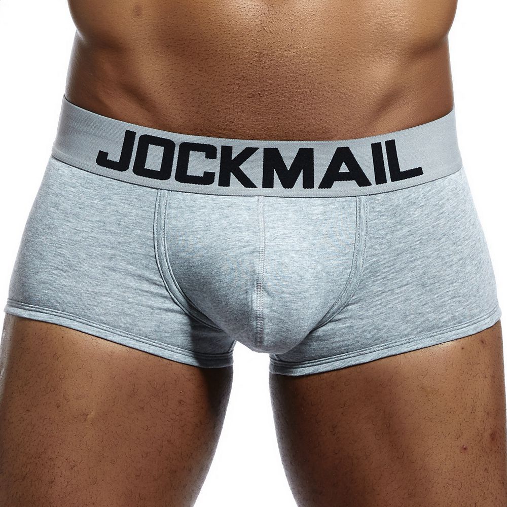 JOCKMAIL Sexy Men&#39;s Cotton Panties Boxer Male Underwear Solid Men&#39;s Shorts Breathable Underwear Striped Boxer shorts  men boxer