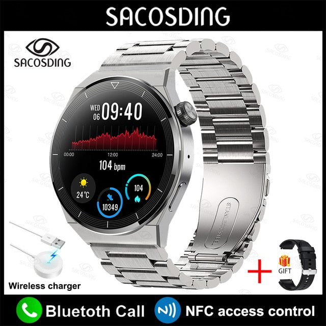 2023 NFC Smart Watch Men GT3 Pro AMOLED 390*390 HD Screen Heart Rate Bluetooth Call IP68 Waterproof SmartWatch For Huawei Xiaomi