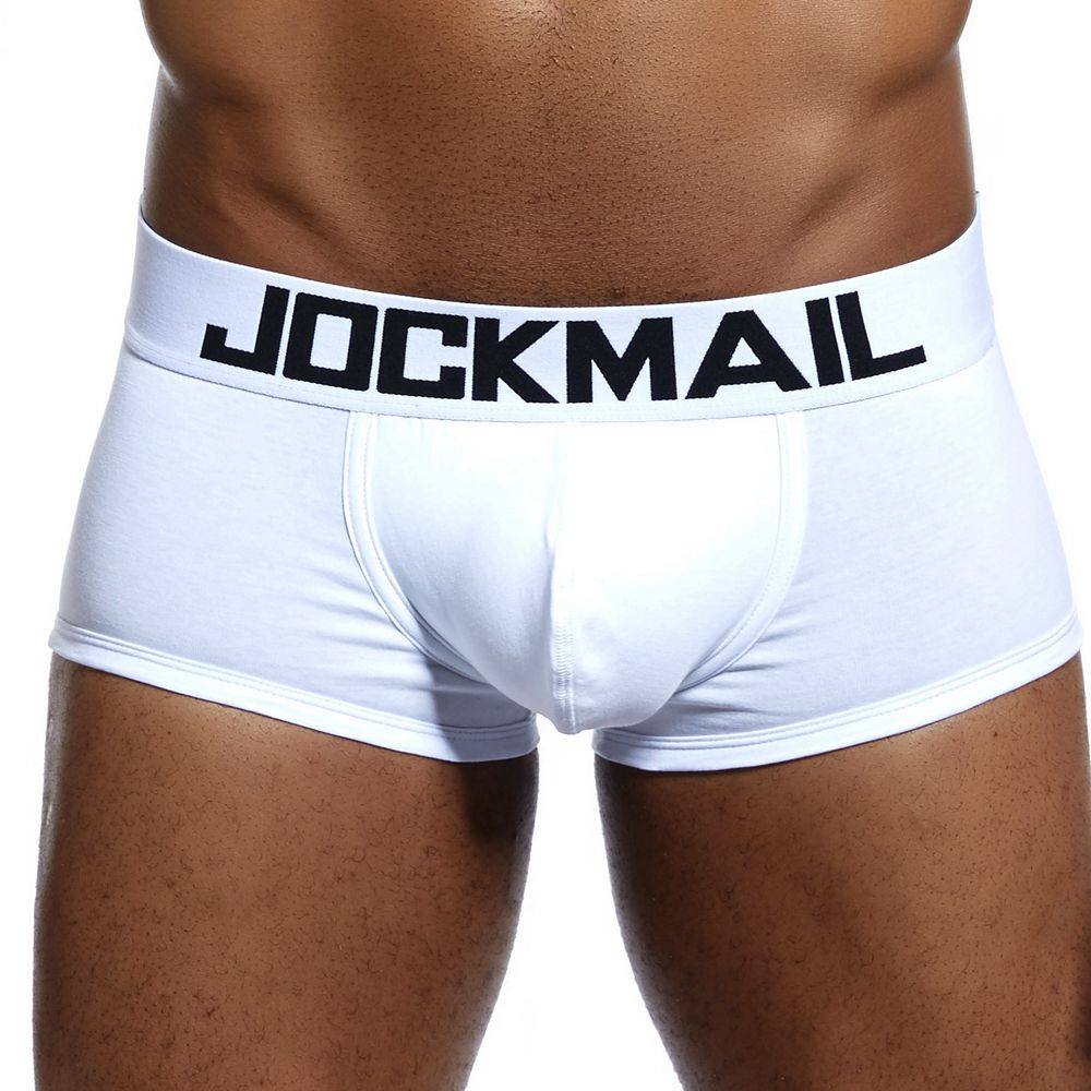 JOCKMAIL Sexy Men&#39;s Cotton Panties Boxer Male Underwear Solid Men&#39;s Shorts Breathable Underwear Striped Boxer shorts  men boxer