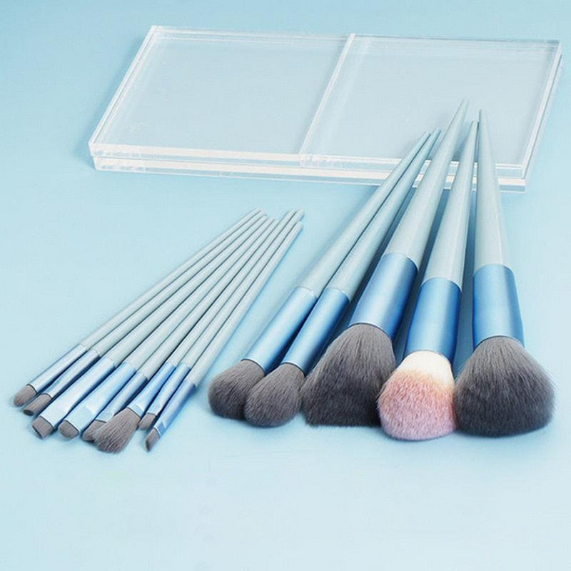 13Pcs A Set Soft Fluffy Makeup Brushes For Cosmetics Foundation Blush Powder Eyeshadow Kabuki Blending Makeup Brush Beauty Tools