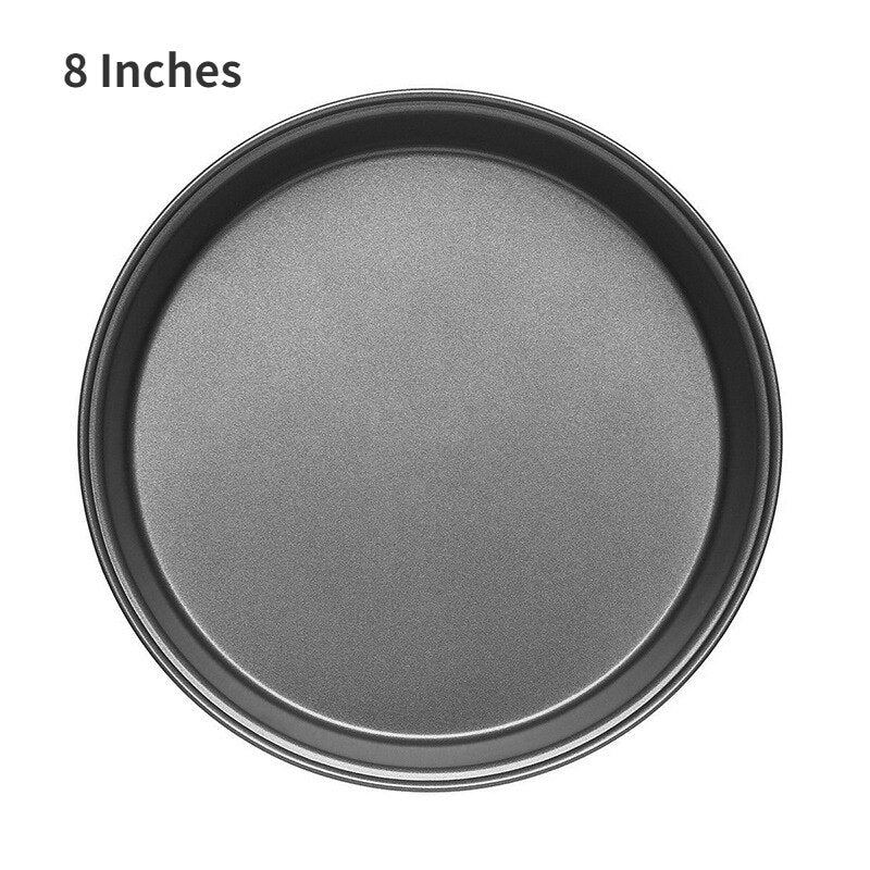 6/7/8/9/10 inch round pizza tray household shallow pizza baking tray mold Western food making tools