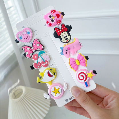 10PCS/Set New Cute Cartoon Unicorn Hair Clips for Girls Colorful Sweet Unicorn Hairpin Kids Barrette Hair Accessories for Girls