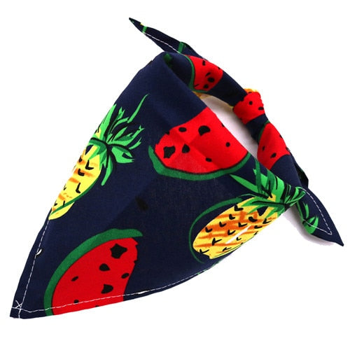 1 Pcs Dog Bandana Summer Dog Acccessories Fruit Printting Bandanas Scarf  Small Dog Cat  Puppy Bandanas/Bibs Pet Accessories S/M