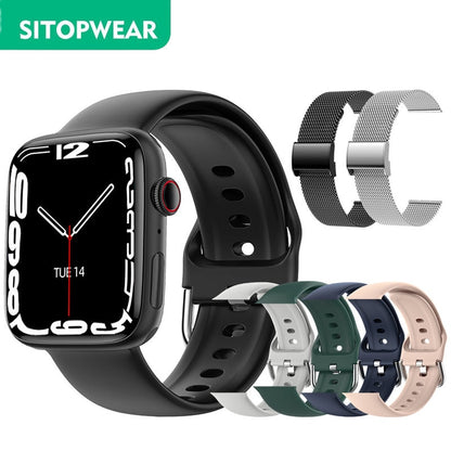 SitopWear Smart Watch 2023 Wireless Charging Smartwatch Bluetooth Calls Watches Men Women Fitness Bracelet Custom Watch Face