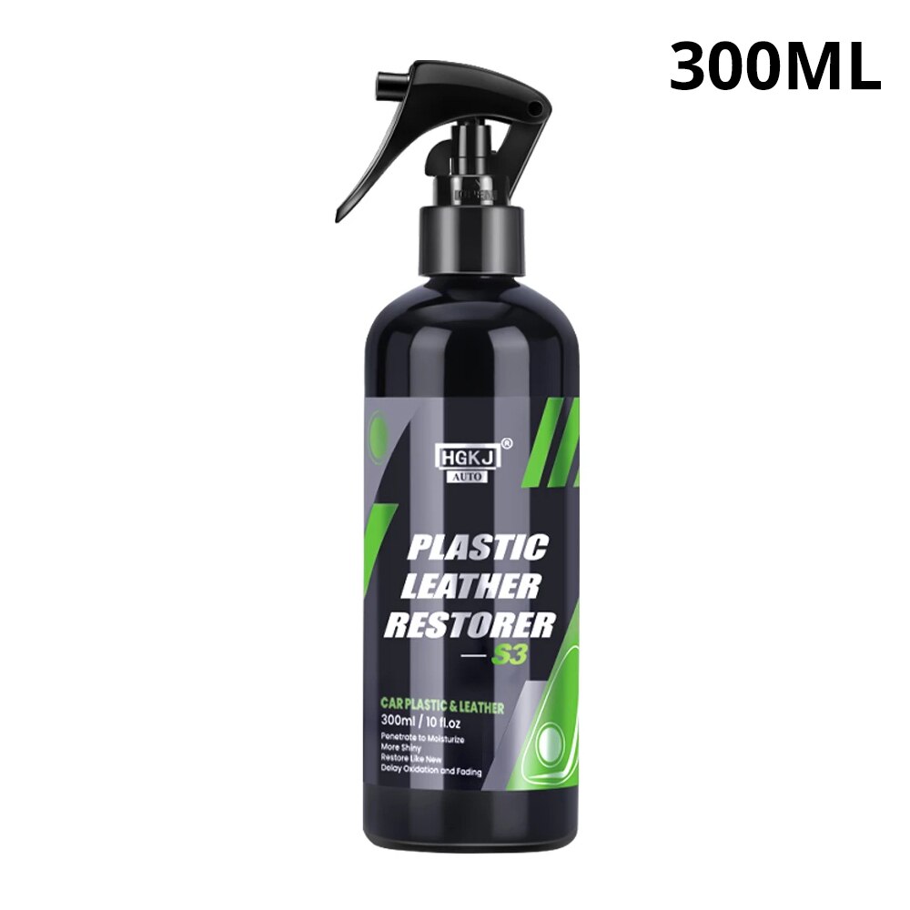 HGKJ S3 Cars Interior Parts Liquid Leather Plastic Renovator Refreshing Restorer Foam Cleaner Spray Refurbishment Paste for Auto