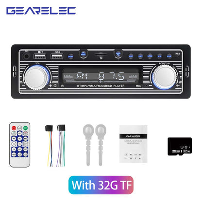 1 Din Car Radio Stereo Player Digital Bluetooth Video MP3 Player FM Radio Stereo Audio ISO USB/SD with In Dash AUX Input