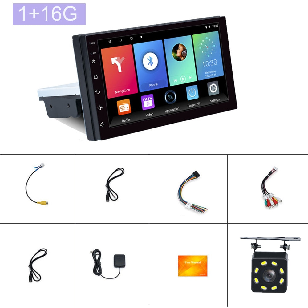 REAKOSOUND Andriod 11 1Din 7&#39;&#39; GPS Navigation Multimedia Video Player MirrorLink Wifi Car Audio For Universal Volkswagen Nissan