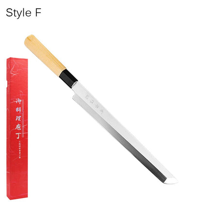 Japanese Kitchen Knife Sushi Sashimi Knife Chef High Carbon Stainless Steel Salmon Knife Slicing Knife Cooking Tool