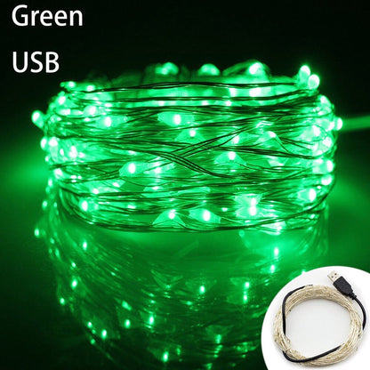 2/3/5/10 Meter LED String Lights USB Sliver Wire Starry Fairy Light for Xmas Garland Party Birthday Wedding Christmas Tree Decor