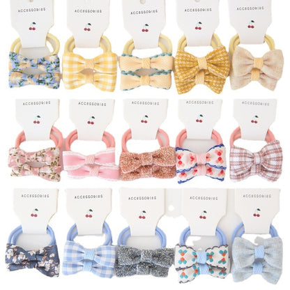 Baby Hair Band Girls Ties Bows Elastic Rubber Band Scrunchies Elastique Cheveux Fille Haar Kids Hair Accessories Kids Hairband