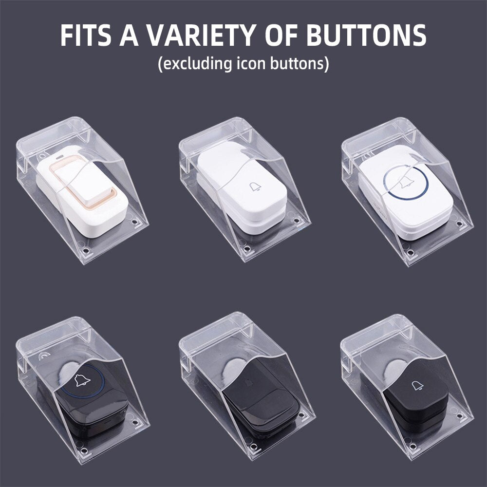 1Pcs Waterproof Protective Cover For Wireless Doorbell Smart Door Bell Ring Chime Button Transparent Waterproof Home