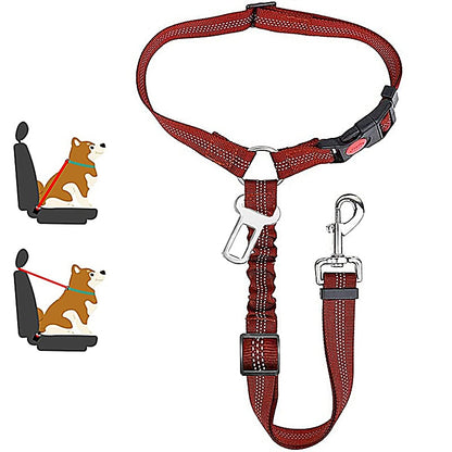 New Solid Two-in-one Dog Harness Leash Pet Car Seat Belt BackSeat Safety Belt Adjustable for Kitten Dogs Collar Pet Accessories