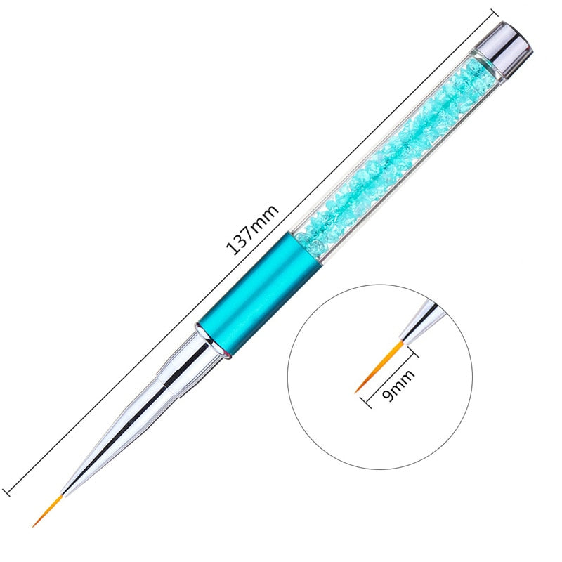 1PC Gradient Nail Brush Ombre Art Brushes For Manicure Uv Gel Polish Draw Paint Pen New Beauty Nail Tools Set